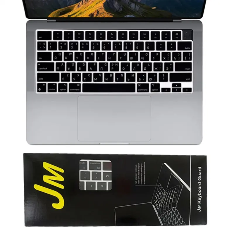Russian Keyboard Cover Skin for 2025-2022 MacBook Air 13.6 15 inch M4 M3 M2 Chip & 2025-2021 MacBook Pro 14 16.2 inch M5 M4 M3 M2 M1 Pro/Max Accessory