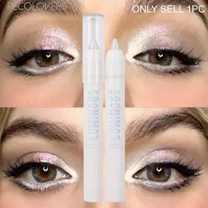 1PC White Lying Silkworm Highlighter Pen Glitter Pearlescent Eyeshadow Eyeliner Stick Pencil Waterproof Shimmer Eye Cosmetics