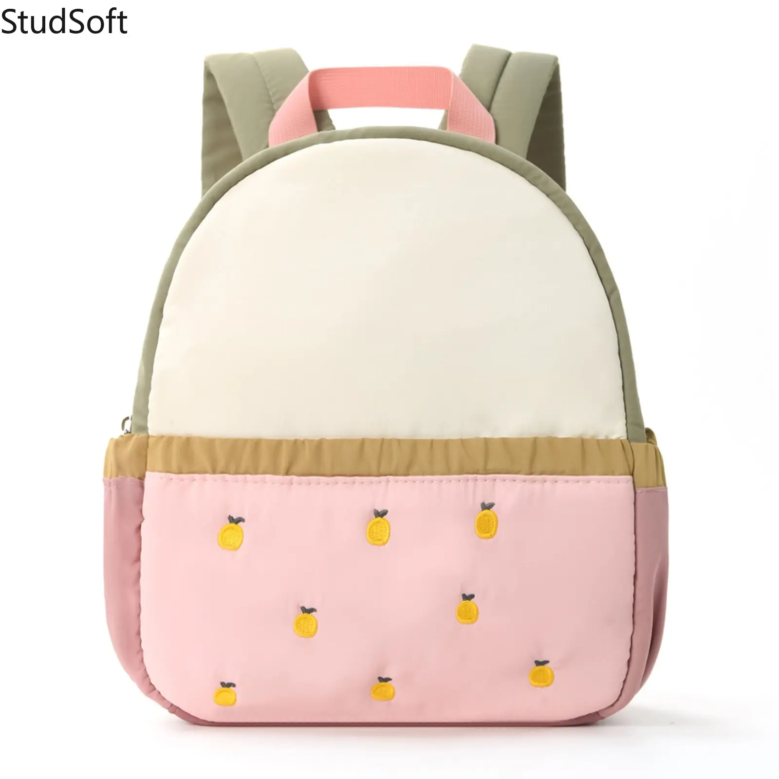 Cute Pineapple Pattern Backpack Lightweight Waterproof Nylon Schoolbag Casual Daypack for Kindergarten Preschool Boys Girls Bookbag