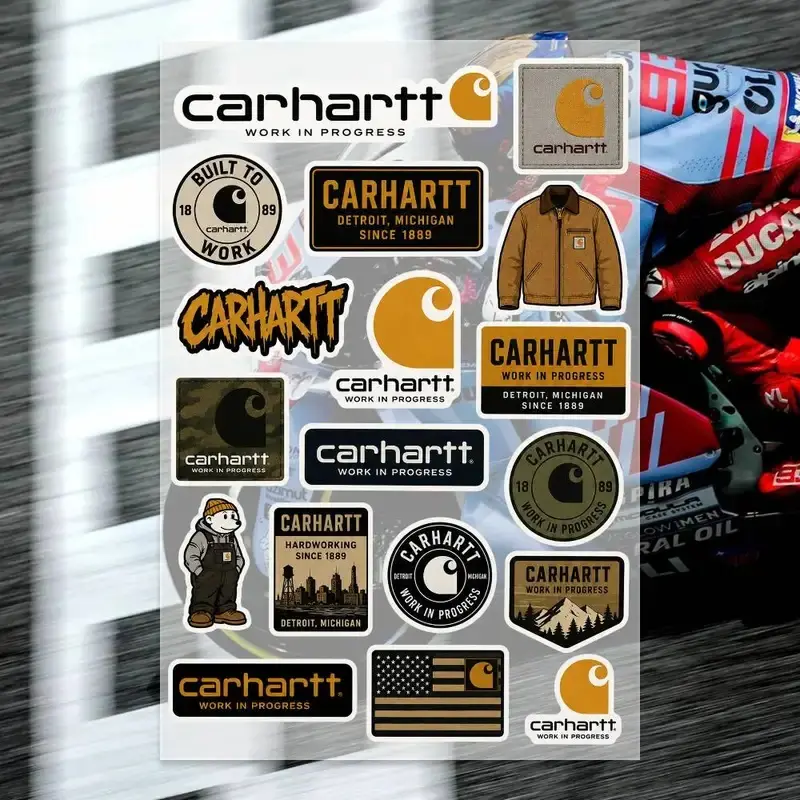 High Quality Pre-Cut Workwear Graphic Vinyl Stickers Self-Adhesive Decal Set for Motorcycle Car Body Exterior Accessories