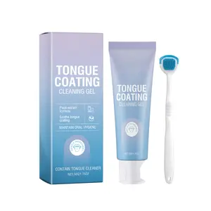 Tongue Cleaning Gel with Spearmint Leaf Extract & Vitamin E, Fresh Breath Oral Care Gel for Daily Tongue Coating Cleaning