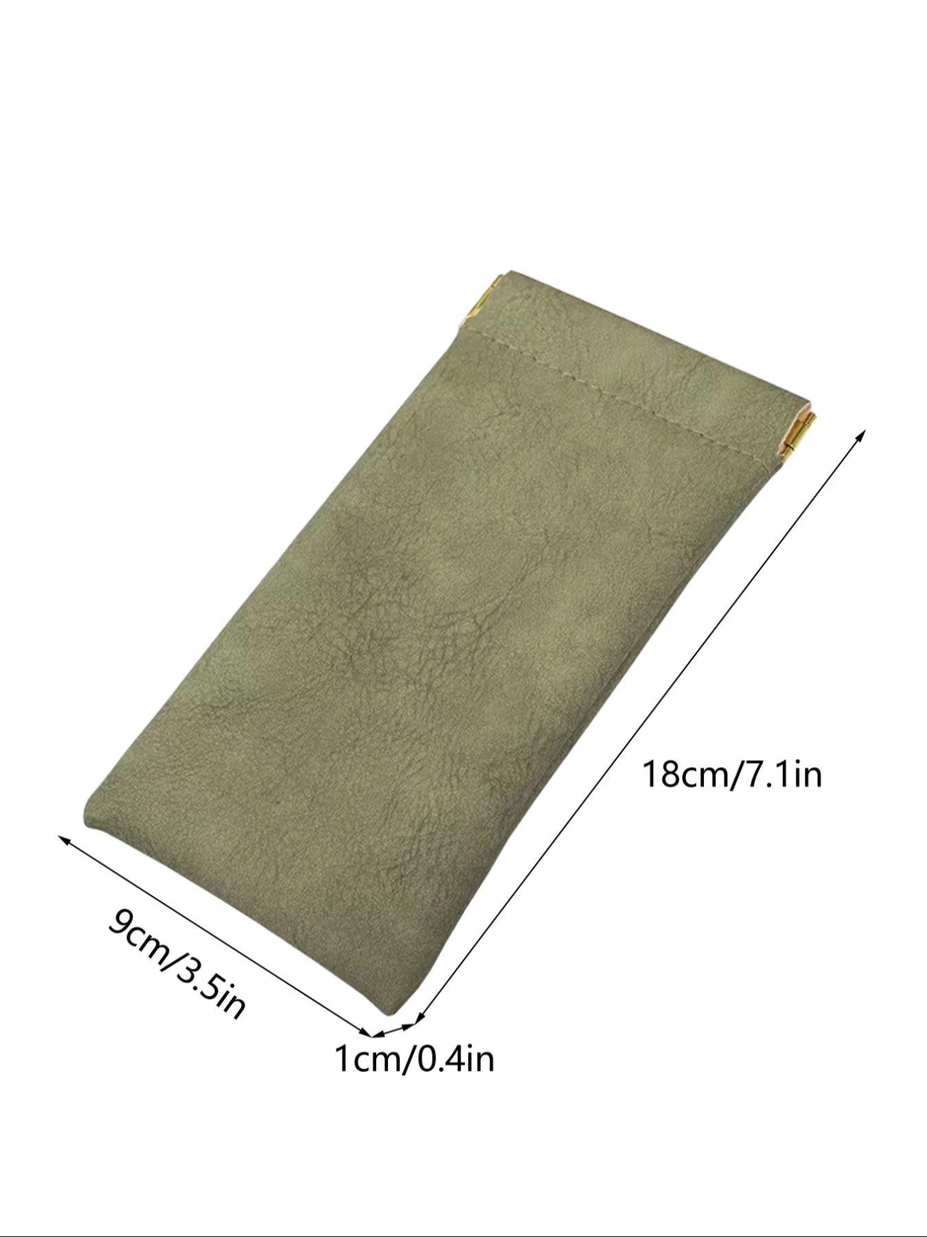 Solid Color Soft Pu Sunglasses Case, 2024 New Style Portable Pu Leather Glasses Case, Anti-scratch Glasses Storage Bag, Eyewear Accessories for Women and Men, Portable Sunglasses Organizer, Glasses Holder