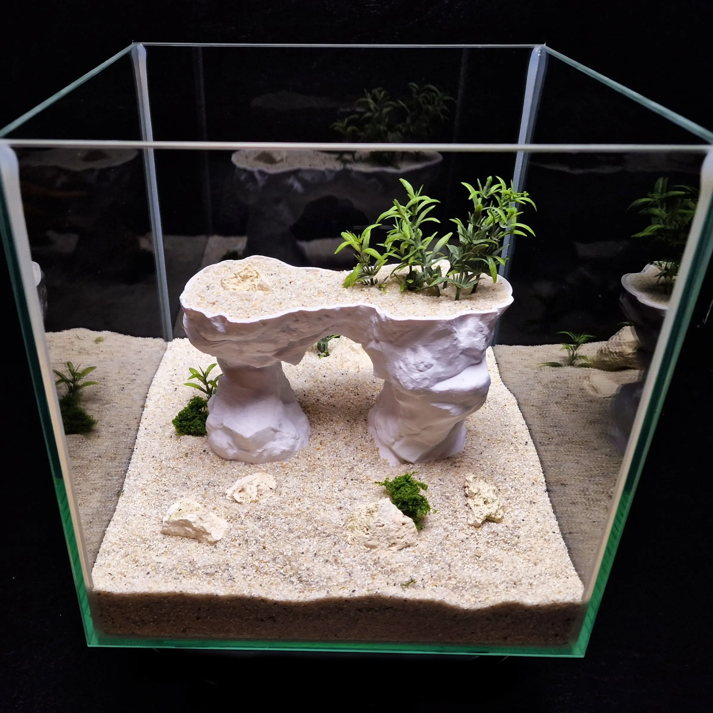 3D Printed Aquarium Hydroponic Plant Platform, Fish Tank Decorations, Animal Habitat, Standing Design, Ideal for Aquascaping & Decoration