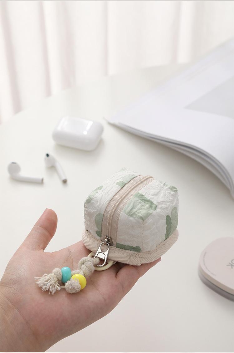 Mini Cute AirPods Case – Soft Portable Earbud Pouch for Women, Small Bluetooth Headphone Holder with Flip Cover, Travel Essential