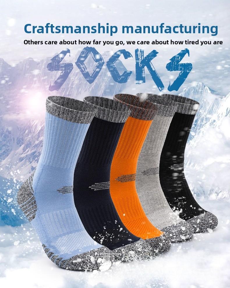 Quick Dry Moisture Wicking Cushioned Outdoor Hiking Socks – Unisex, Terry Bottom, Breathable for Walking & Sports