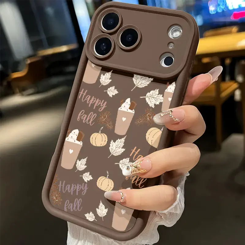 Soft Phone Case for iPhone 17 Pro Max, 16, 15, 14 Plus, 13, 12 Mini, 11, XSMAX, X, XS Air, E with Autumn Delight Pattern, TPU Bumper, Camera Lens Protection, Rugged and Durable Phone Cover, Unique Gift Option
