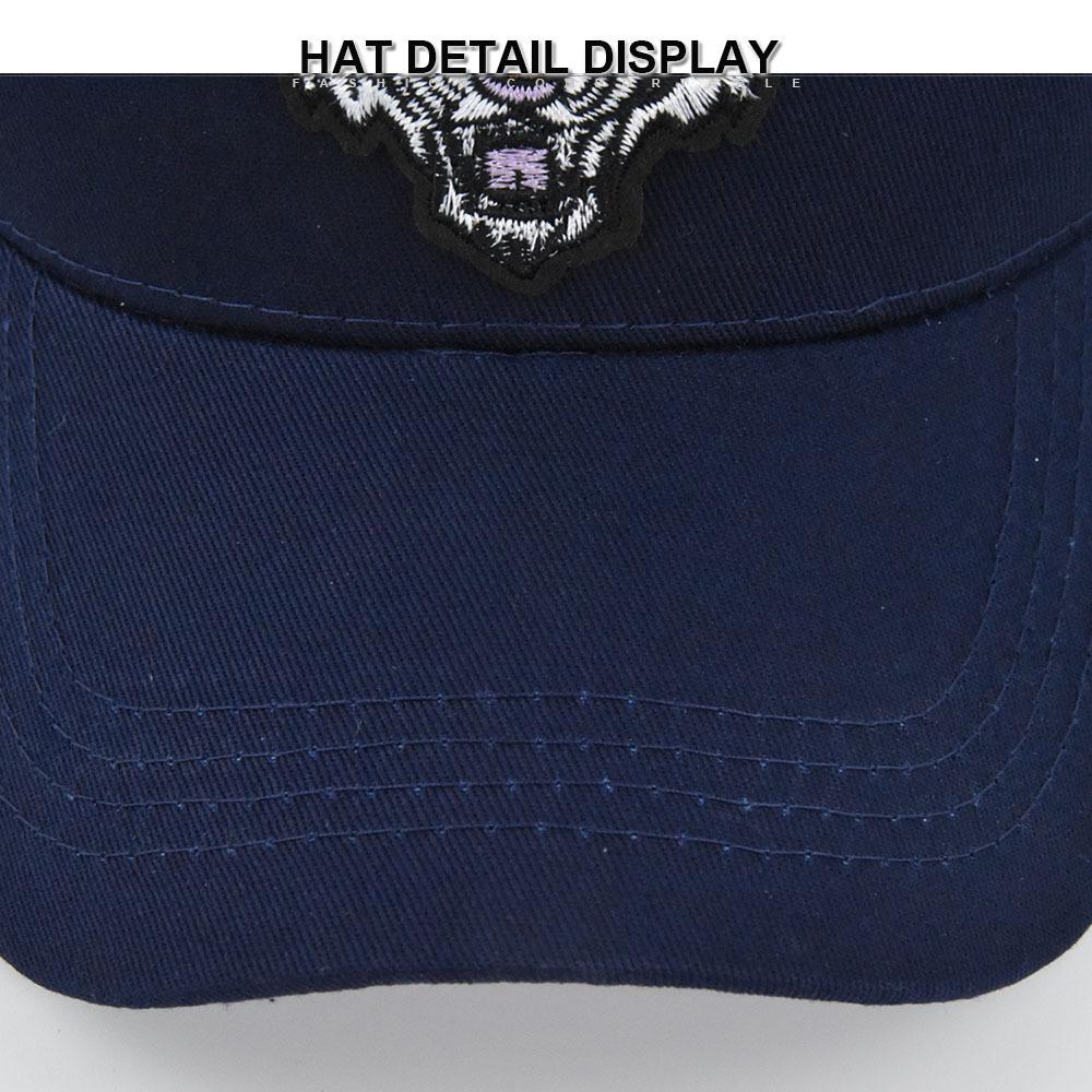 Embroidered baseball cap with tiger head embroidery, duckbill cap, mesh cap, personalized embroidered curved brim sun hat