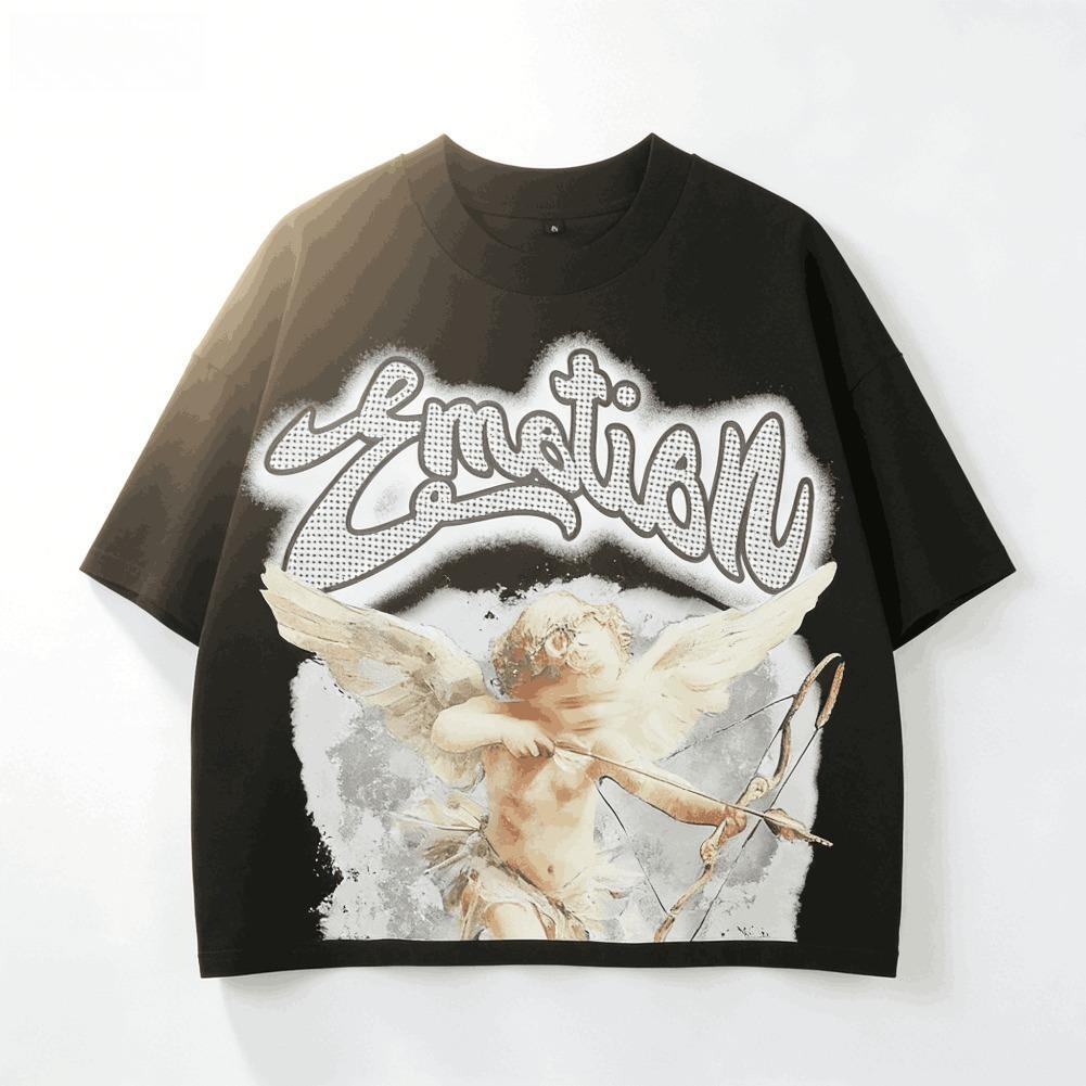 MIXED EMOTION Rhinestone Short Sleeve Black Mens Tshirts Streetwear Cotton Loose Round Neck Top Tees Oversized Unisex Y2K Graphic Casual Outdoor Summer Trendy Fashion MIXED EMOTION Rhinestone Short Sleeve Black Mens Tshirts Streetwear Cotton Loose Round Neck Top Tees Oversized Unisex Y2K Graphic Casual Outdoor Summer Trendy Fashion