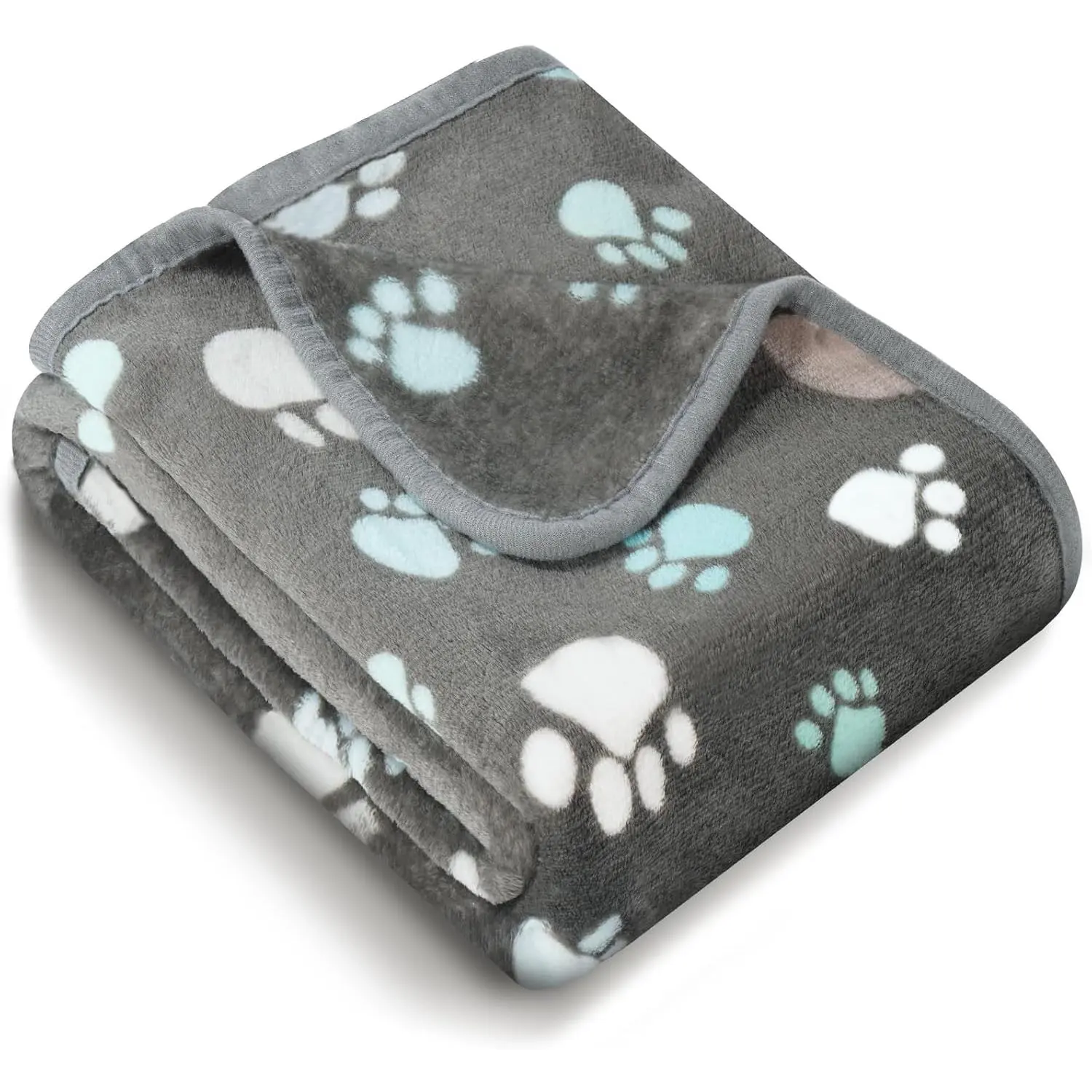 Soft  Blanket Washable, 40x32 Inch | Flannel Gray  Blanket for Small and Medium Dogs and Indoor Cats