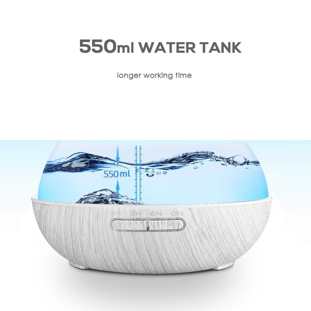 Struggling with Dry Air 550ml Family Diffuser Humidifies Purifies with 6 Therapeutic Oils & Remote-Controlled Ambiance