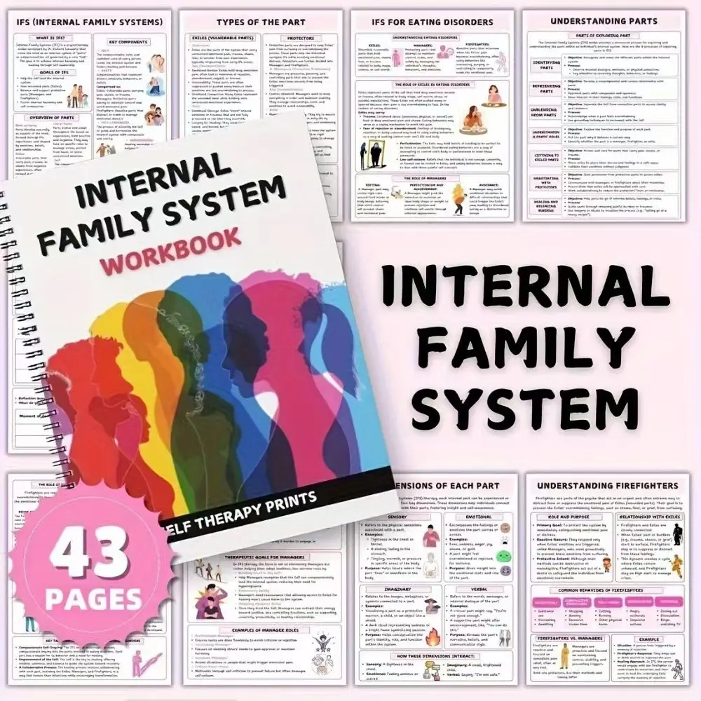 Coil Bound Inner Family System Practice Notebook, Self-Reflection Journal for Mental Health Enthusiasts, Perfect Gift for Holidays