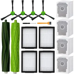 for   E5 E6 E7 i2 i3 i3+i4 i4+ i5 i5+ i6 i6+ i7 i7+ i8 i8+/Plus i1 E i j Series Robot Vacuum,1 sets of multi-surface roller brushes 4 Vacuum bags 4 filters 4 side brushes