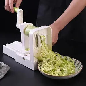1 Counts  Vegetable spiral slicer, manual zucchini noodle machine with sturdy base, potato spiral slicer, multifunctional vegetable slicer, fruit slicer, kitchen supplies, kitchen small tools, kitchen accessories