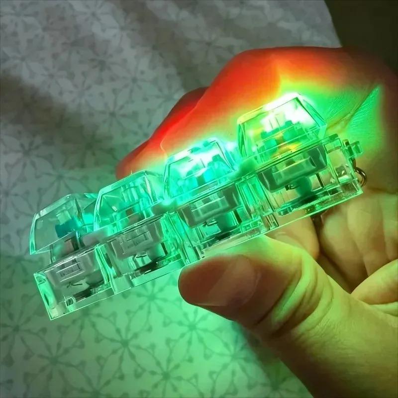 New Stress Anxiety Relief Keyboard Keychain Four Finger Button for Office Home Adults Kid Decompression Clicker Hot Gadget Gifts