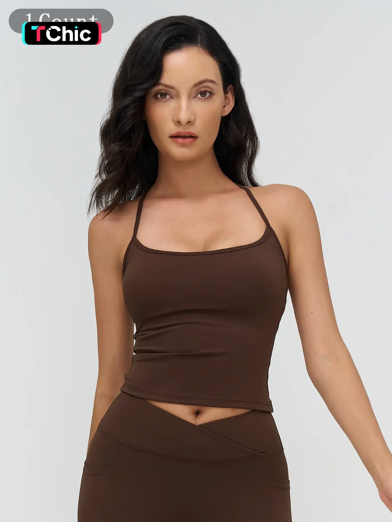 Nude Feel Yoga Tank Top, Cross Back Seamless Outdoor Sports Bra, Tight Fit Running Fitness Vest, Women's Workout Clothing, Sports Tank Tops, Workout Sleeveless Activewear
