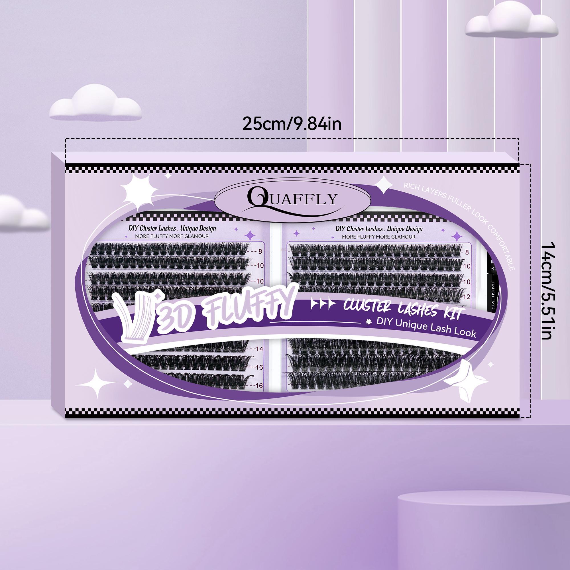 Mixed Length Individual False Eyelashes Kit with Tweezers, Glue & Glue Remover, 360pcs/set Natural Look Eyelashes Kit, Eyelashes Extensions, Cluster Lashes Kit, Eyelash Tools, Lash Clusters, Cosmetic, Eye Makeup Products, DIY Lash Kit