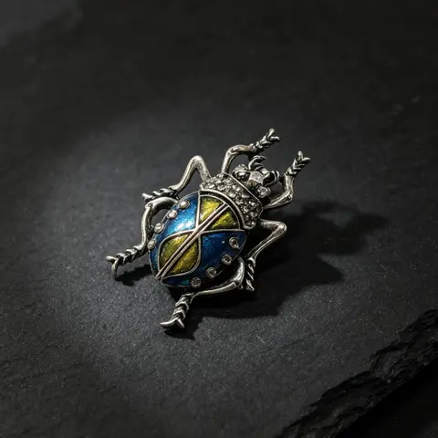 Vintage Rhinestone Beetle Design Brooch, Fashion Jewellery Lapel Brooch for Women & Girls for Daily Clothing Decor, Trendy All-match & Exquisite Brooch, Jewelry for Birthday Gift, Brooch Pins