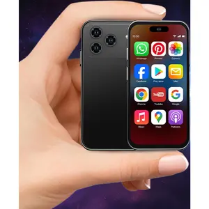 Mini Phone for Kids Unlocked 4.0" HD Touch Screen 3GB 32GB 4G Dual SIM Face ID Android 10 GPS Kids Smart Phone Black