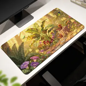 Premium Squirrel And Forest Animals Illustration High Quality Mouse PadModern Office Gaming Comfort ExperienceNon?Slip Durable For Daily Work And Play 40*80cm 70*90cm30*70cm