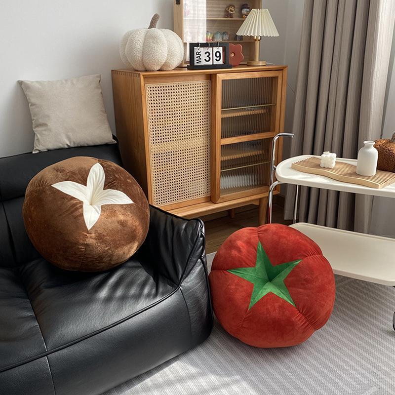 Bay Window Tatami Floor Thickened Butt Cushion Round Tomato Tomato Pillow Vegetable Mushroom Persimmon Futon Cushion