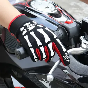 2 Pairs Men Full Finger Sports Gloves Touch Screen Anti Slip Shock Absorbing Adjustable Wrist Strap Breathable Multi Use For MTB Motocross Dirt Bike ATV UTV Skateboard Scooter Fitness Outdoor Work Racing Riding Gloves Set