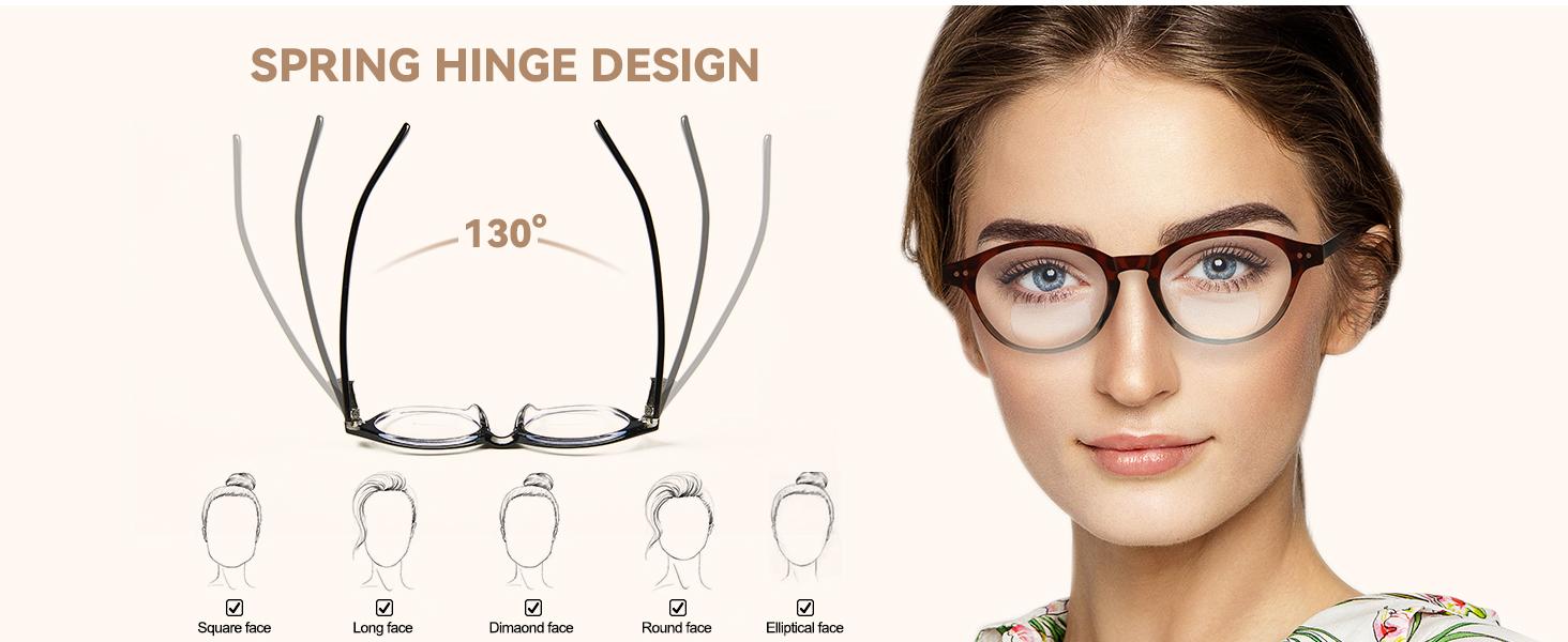 Bifocal Reading Glasses Women Blue Light Computer Progressive Readers Fashion Round Nerd Retro Clear Top Designer Stylish Cute Ladies Oval No Line Eyewear Black Leopard 2 pack LK6023 +300