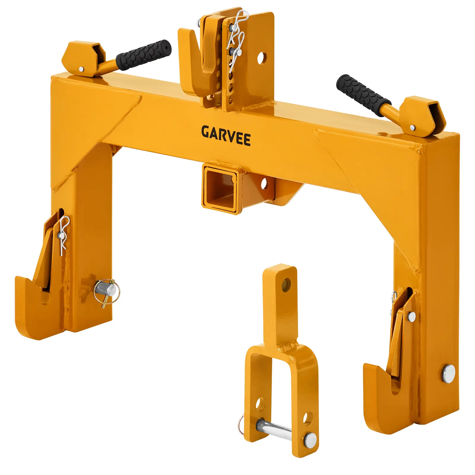 3000 LBS Tractor Quick Hitch – Category 1, 2" Receiver, No Bushing Needed, 5-Level Adjustable Bolt, Reinforced Steel Frame for Farm Implements