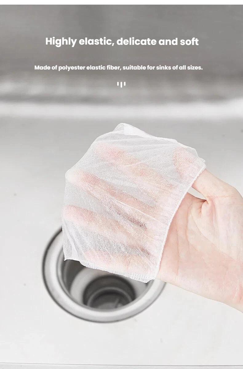 #100 Counts Disposable Dishwashing Sink Drain fine mesh strainer Mesh Bag, has excellent stretchability for easy use Hands-Free Flat Floor Mop Bucket Set Suction Cup Sponge Holder for Kitchen Sink  semiannual  sale  install kit glove clip case w