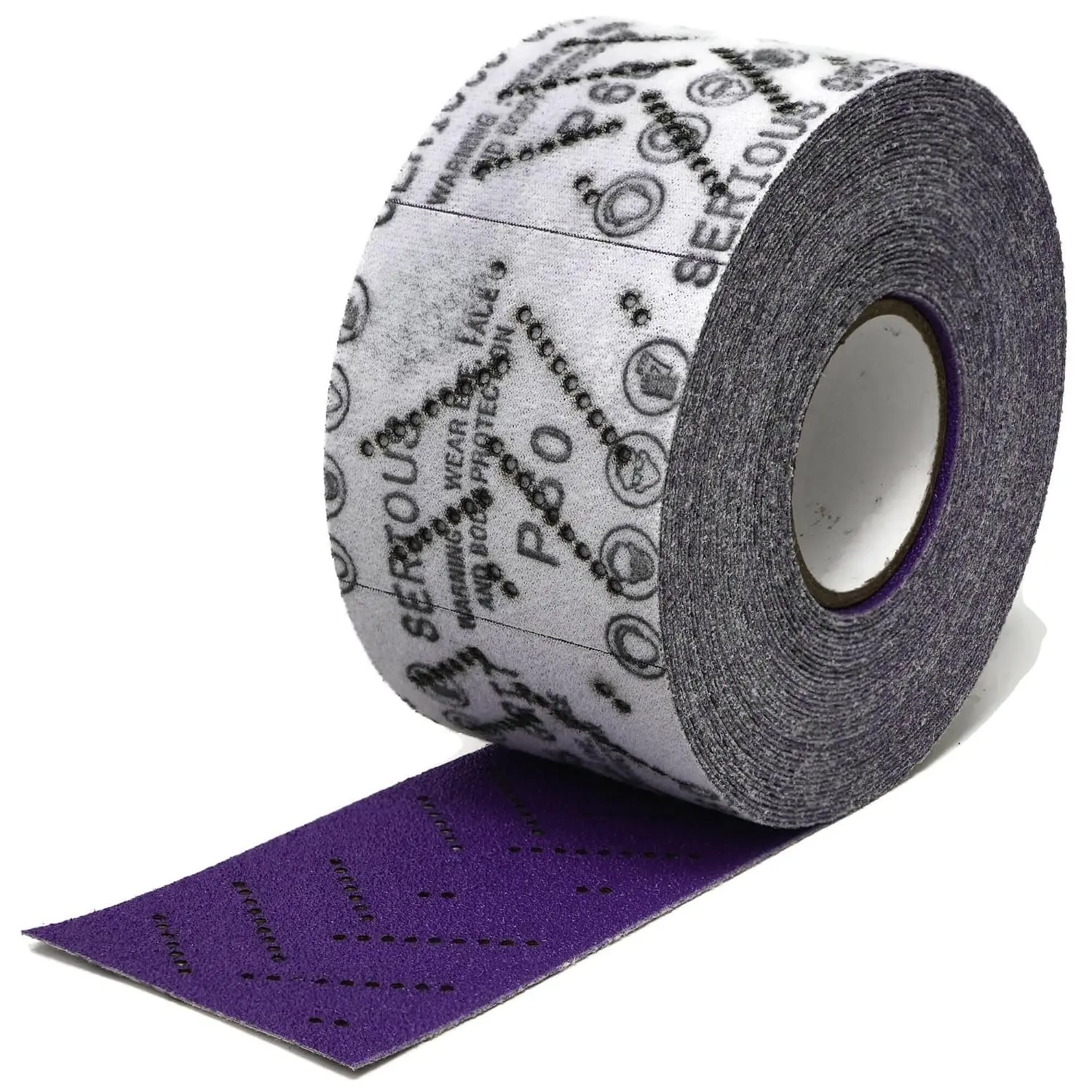 - P40  Ceramic Hook & Loop Sandpaper Roll - 70mm x 8m | Multi-Hole Wet/Dry Film Sanding Roll - -Cut for Blocks, File Boards & Longboard Sanders - Auto , , Metal &