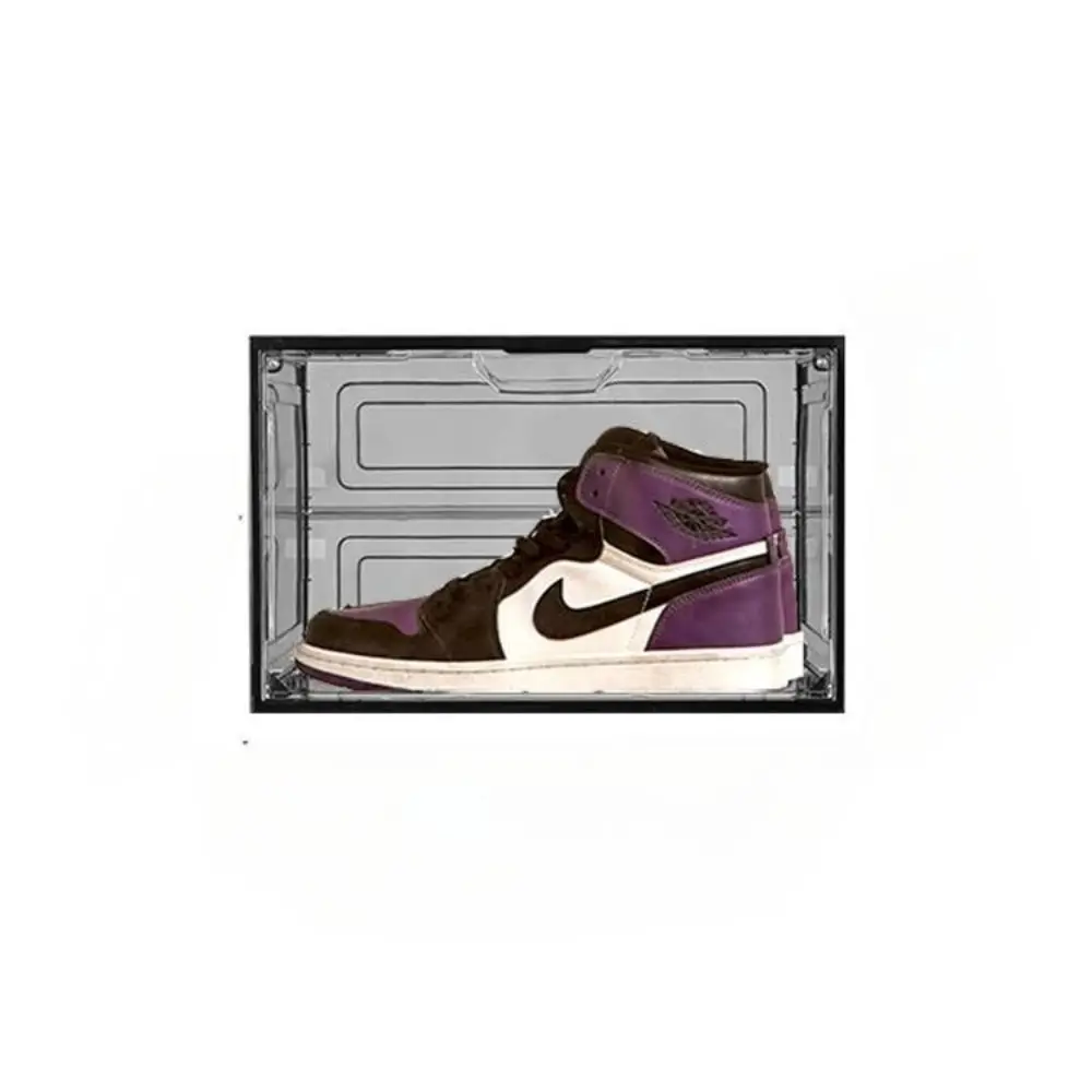 2026 high-end acrylic test door shoe box storage box AJ sneaker anti-oxidation shoe cabinet