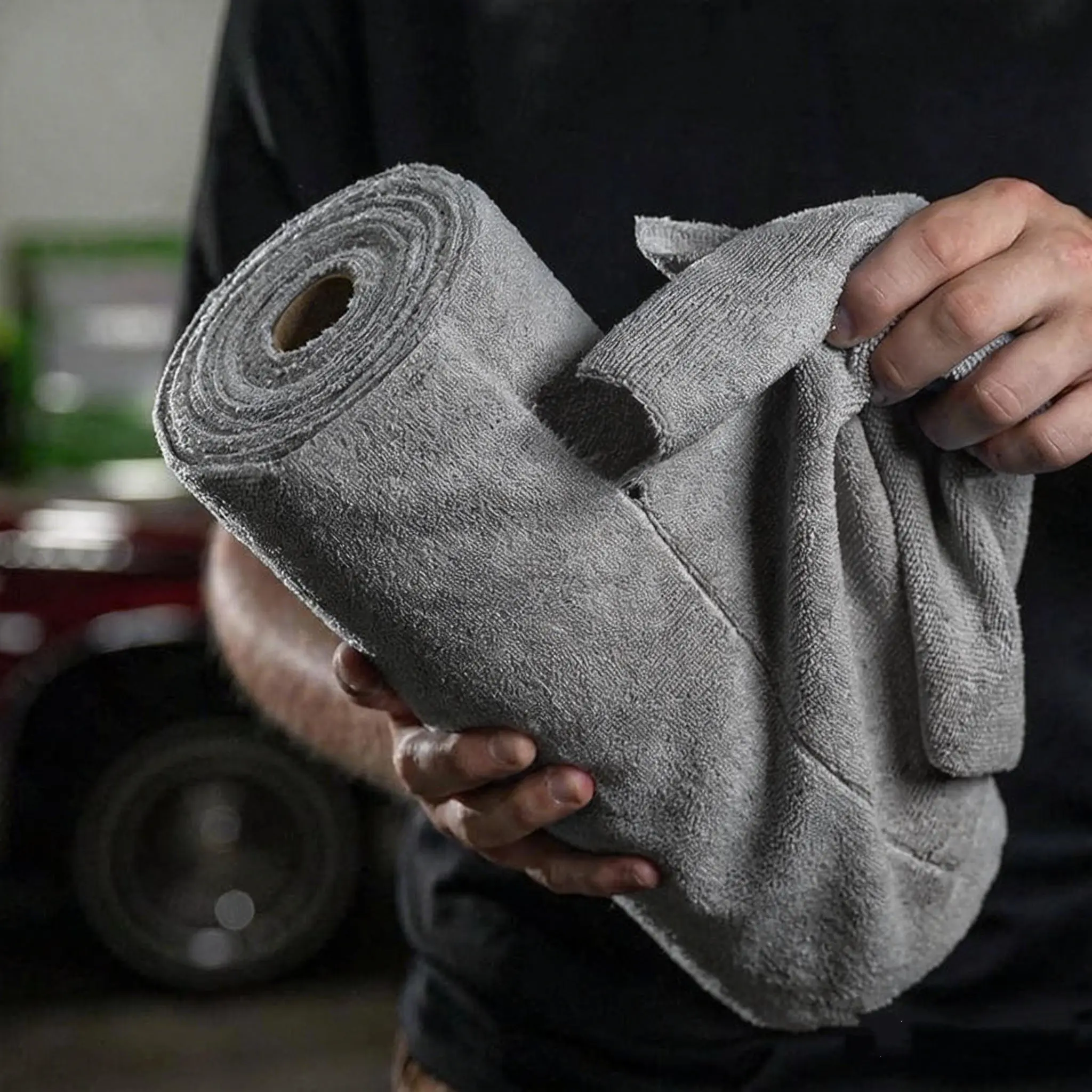 50 pieces in a roll of superabsorbent lint-free cloth, thickened microfiber cleaning cloth, reusable disposable towels for home kitchens, roll-up tear-washable wipes