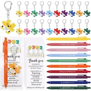 60 Set CNA Week Gifts Bulk 2026 End of Year Graduation Gifts for  Assistant Teacher Office Staff Employee Appreciation Team Puzzle Keychains & Thank You Pens (Inspirational)