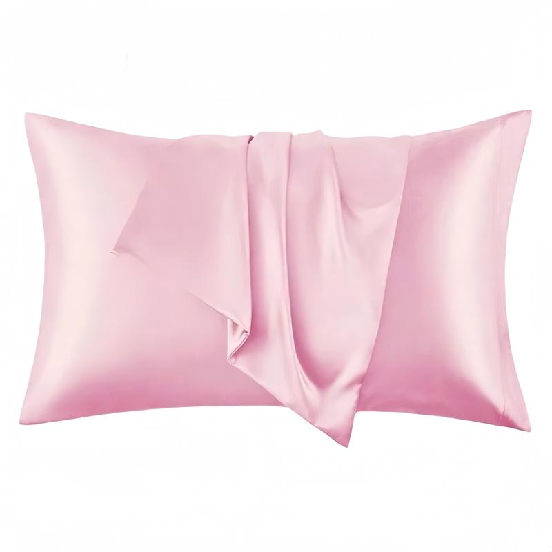 1/2pcs Luxury Soft Silk Pillowcases, Breathable Skin-Friendly Cool Feel, Pure Color Envelope Closure, Bedding Accessories