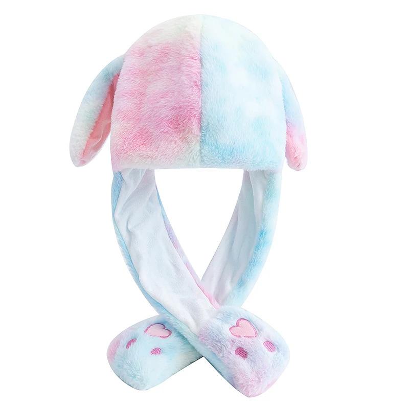 New Style Cute Ear Moving Up Cap Women Girls Funny Hat Rabbits Style Ears Plush Winter Lovely Hat ﻿