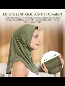Elastic Crystal Solid Color Headscarf, Hot Drill Multicolor Women's Headscarf Hat, Comfortable Wraparound Headwear, Stylish Accessory