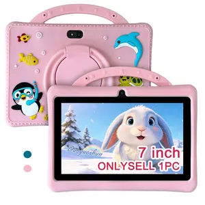 Summer 7-Inch Kids Smart Tablet, 5G WiFi, Shockproof Case, HD Dual Camera, 2-in-1 Study & Office, Online Class Ready, Early Learning Toy, Gift for Boys & Girls on Easter/Halloween/Christmas/Birthday, 5 Colors (USB Cable, No Adapter)Father's Day Gift
