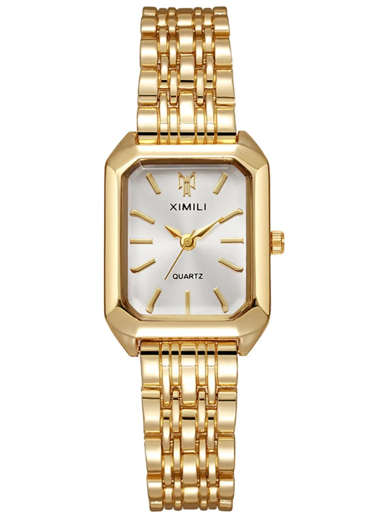 Women's Elegant Fashion Rectangular Dial Quartz Watch, Fashion Watch for Party & Daily Wear, Trendy Versatile & Exquisite Watch for Birthday Gift, Stainless Steel Wristwatch, Fashionable Analog Watch, Analogue Quartz Watch, Fashion Wristwatches