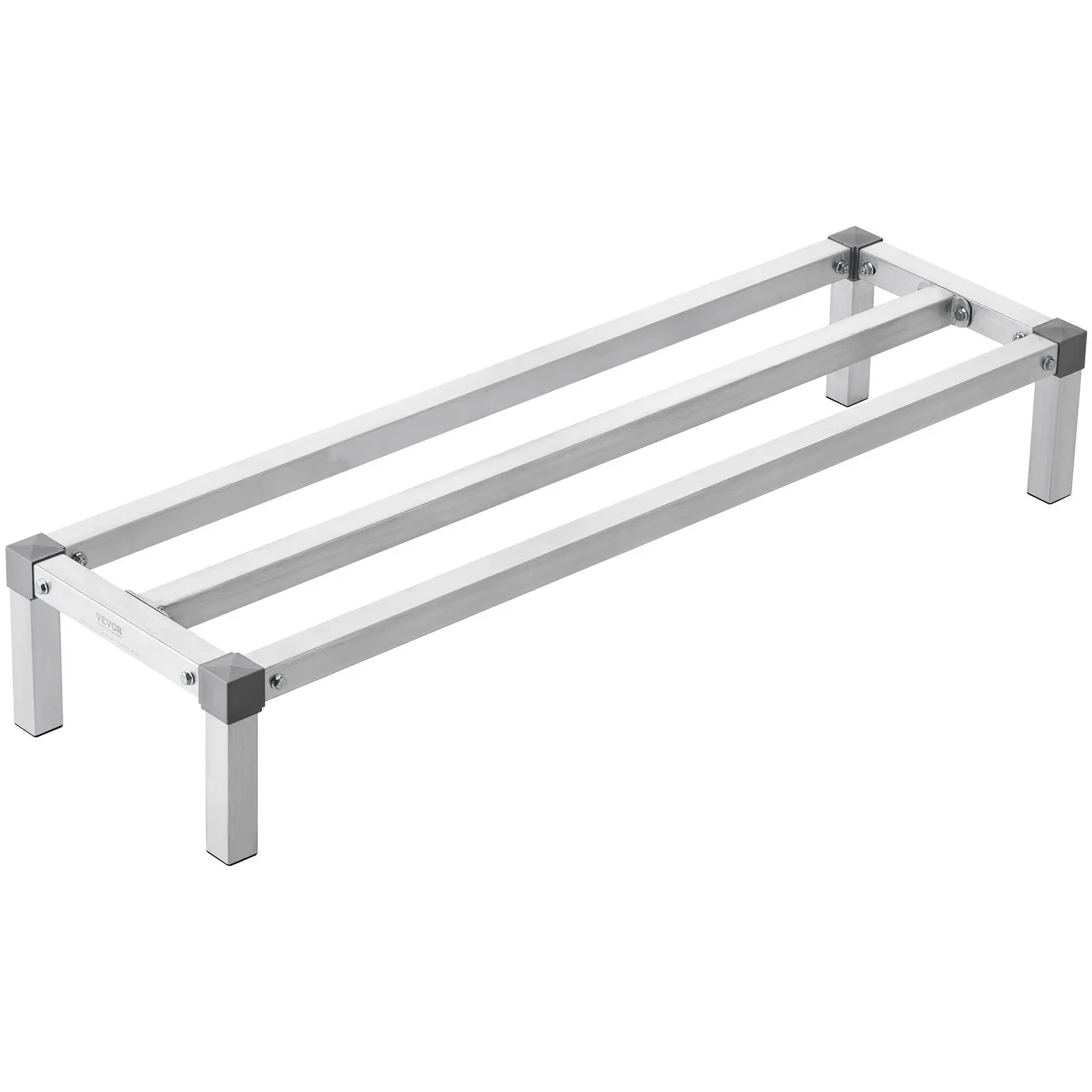 VEVOR Aluminum Dunnage Rack, 48" x 14" Commercial Food Floor Rack, 8" Off the Floor, 1000 lbs Capacity All-Welded Aluminum Storage Rack, for Storage in Restaurants, Kitchens, Garages and Vehicles