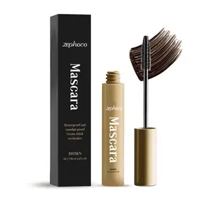 Zephoco Brown Mascara – Lengthening & Curling, Natural & Long-Lasting, Waterproof & Sweat-Resistant, Smudge-Proof