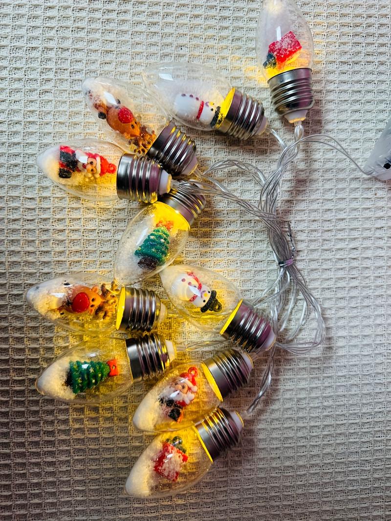 New Beautiful 6.5 Feet Christmas Wish Orbs Lights with 10 One LED Lights-Battery Powered, Perfect for Holiday Decoration and Celebration Lighting 2024 Exquisite Life