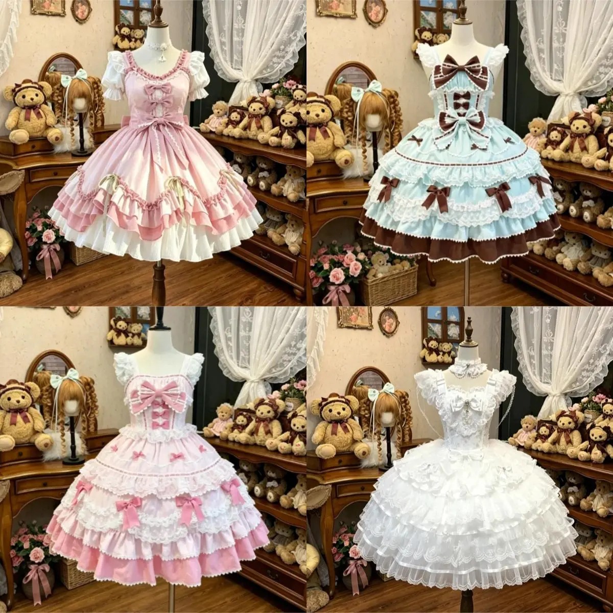 Women Short Sleeve Sweet Cosplay Princess Dress Japanese Style Cute Lolita Dress Female Party Fashion Y2k Mini Dress Subcultre