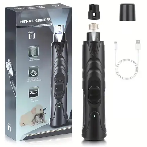 Electric Pet Nail File for Cats and Dogs, Automatic Pet Nail Trimming Tool, Dog Nail Grinder and Cat Nail Polisher, Pet Manicure Paw Trimmer, Pet Manicure Tool
