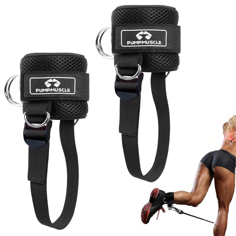 Ankle Strap, 1 Pair Adjustable Ankle Cuff for Cable Machine Kickbacks, Comfort Padded Gym Workout Ankle Strap for Butts, Leg Kickbacks, Glute