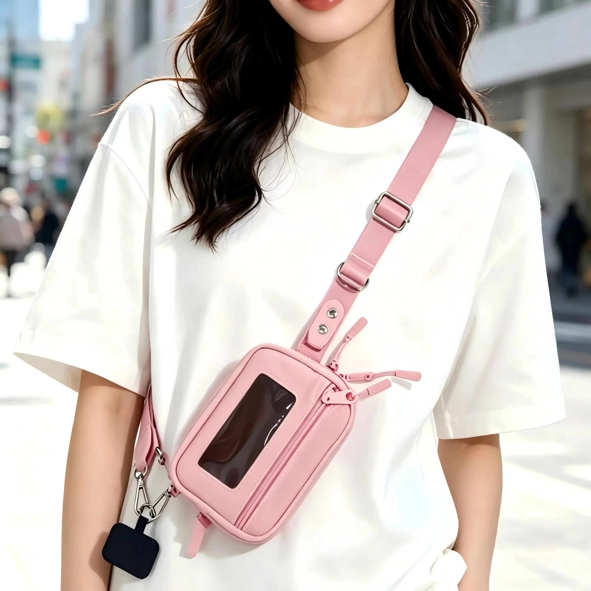 Unisex Lightweight Mini Crossbody Chest Bag, Dual-Use Waist Belt Wallet, Multi-Layer Phone Card Holder, Outdoor Travel Sports Portable Shoulder Pouch