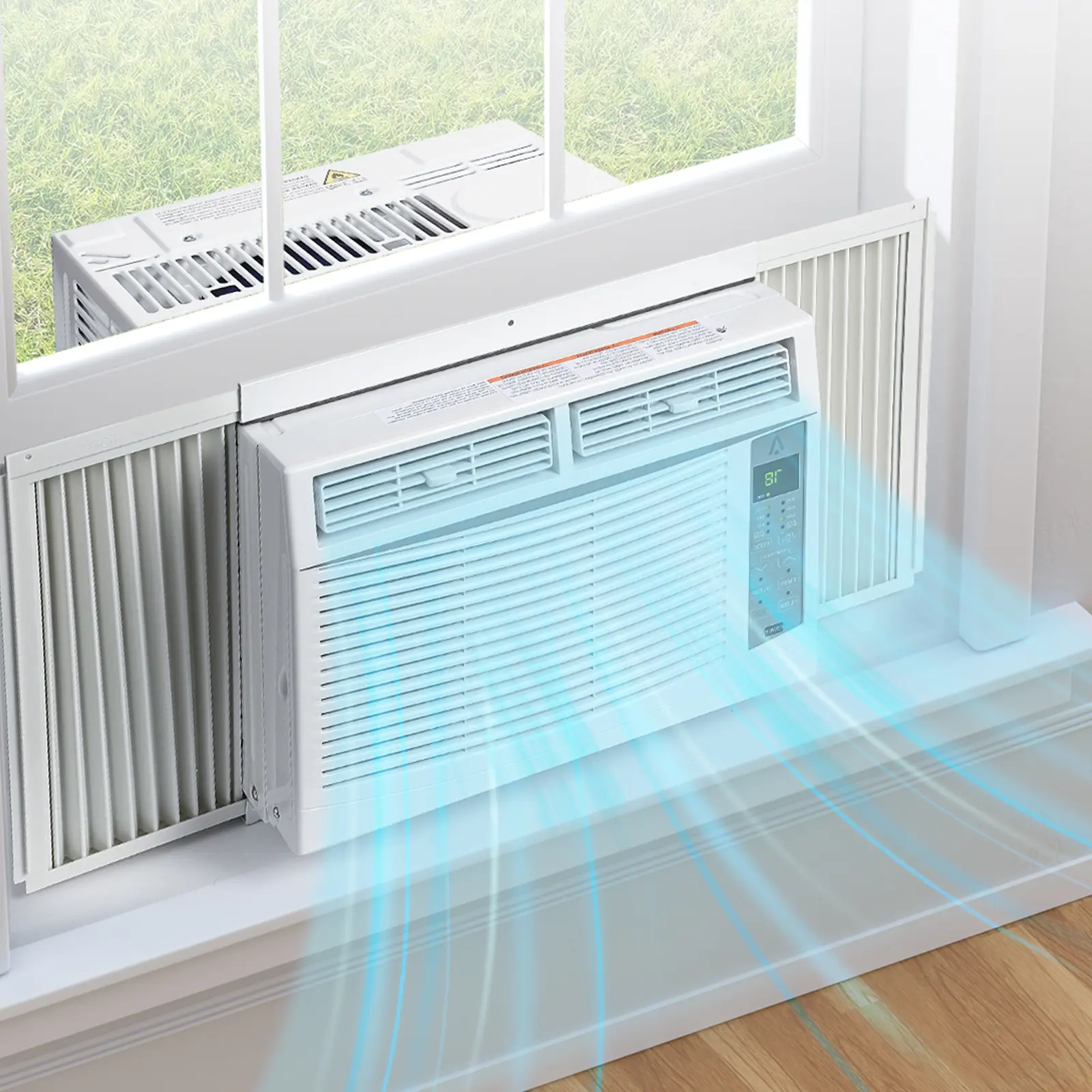 6k/8k/10k/12k BTU Window Air Conditioner Unit - 115V Smart WiFi App & Remote Control Window AC, Eco Mode Cooling Fan for Bedroom Living Room Office