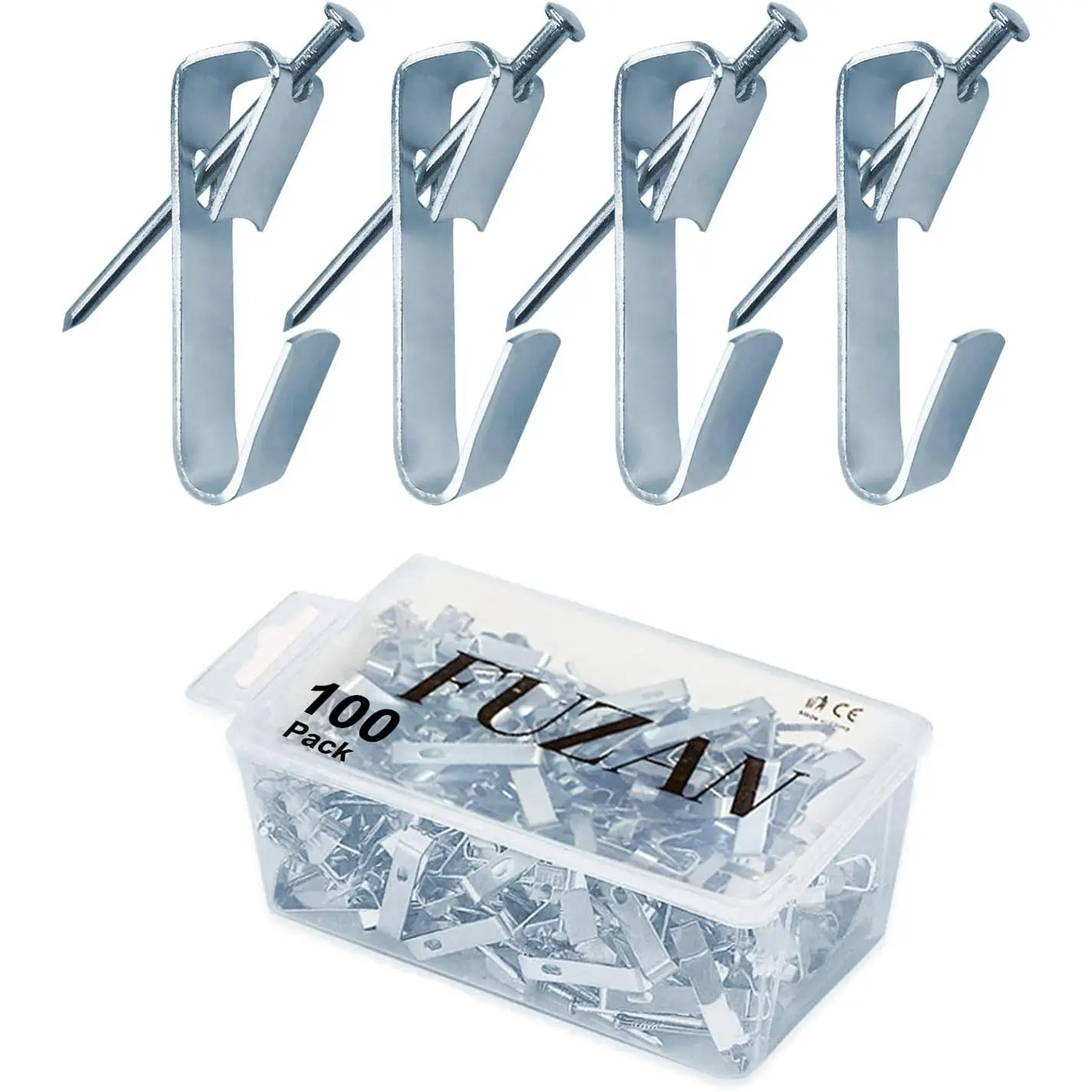 100 count Picture Hangers,30lbs Picture  Hooks with Nails,  Professional Picture  Kit  /Drywall (30lbs-100pcs)