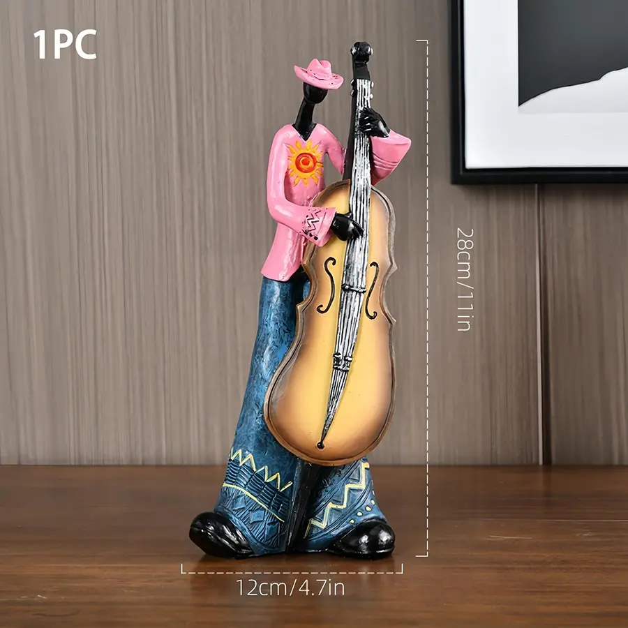Creative Retro Band Art Figurines, Resin Sculptures, Musical Figures, Collectible Figurine for Living Room Bookshelves, TV Cabinets, Wine Cabinets, Light Luxury Decorative Items, Resin Decoration Figure
