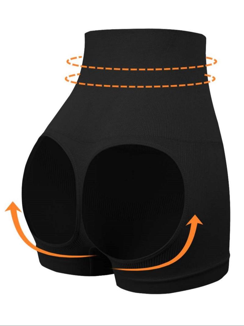 Women's Cut Out High Waist Shapewear Shorts, High Waisted Shaper, Breathable Comfortable Shaper, Tummy Control Butt Lifter, Ladies Shapewear Bottoms, Womenswear