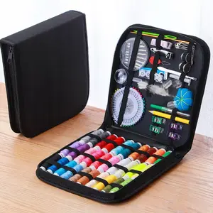 Portable Thread Box for Home and Travel, Classic Safety Needle and Thread Kit, 131pc/121pcs/90pcs Sewing Supplies Set