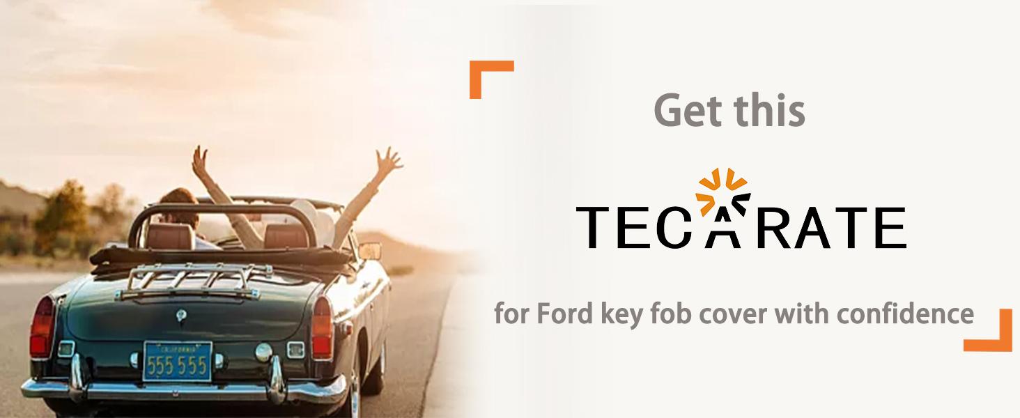 for Ford Key Fob Cover - Soft TPU Key Fob Case Shell Cover Holder Protector for Ford Edge Fusion Explorer Mustang Lincoln MKZ MKC MKX Smart Keyless Remote(Red)